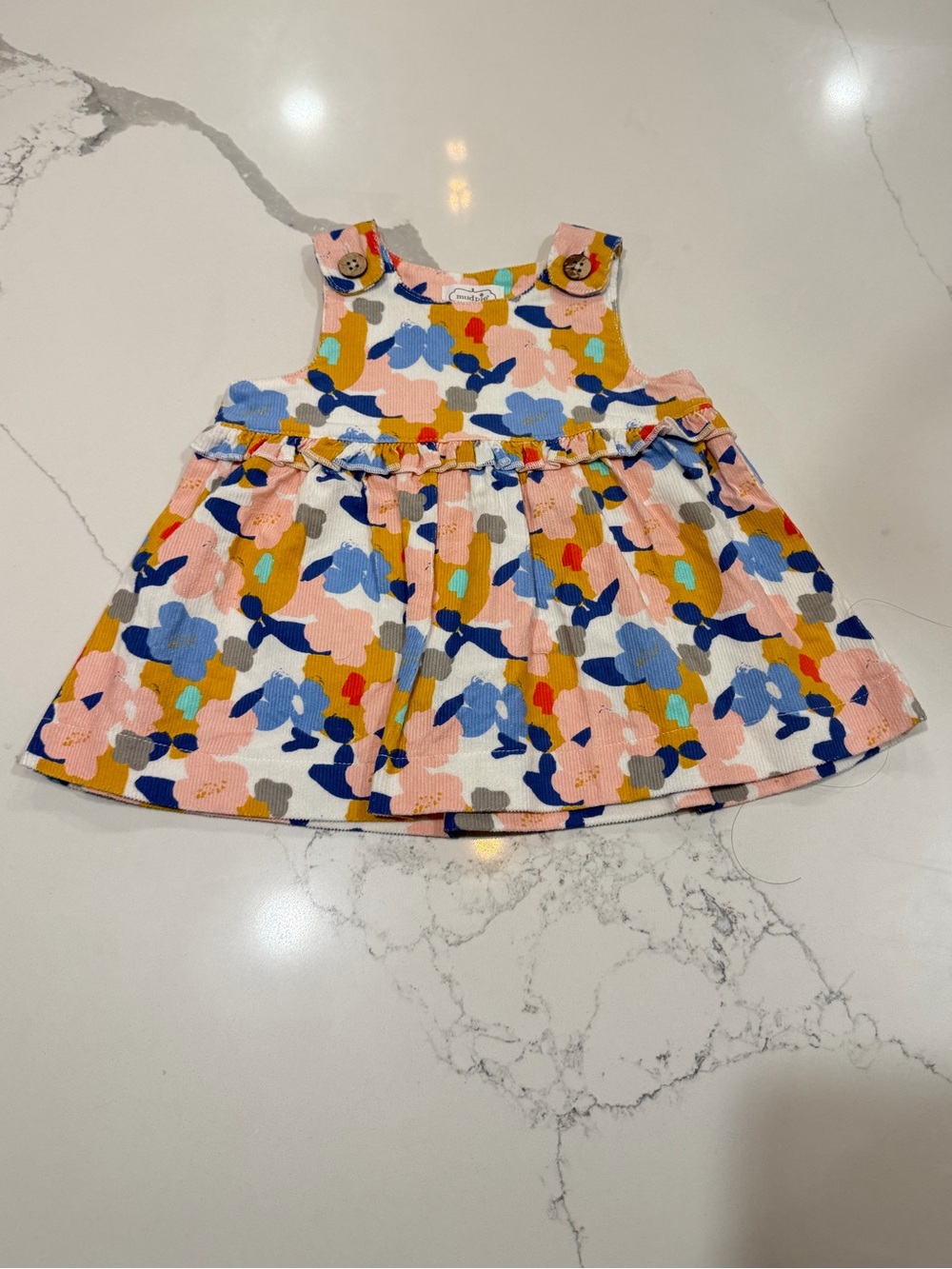 0-3 Months Corduroy Floral Dress